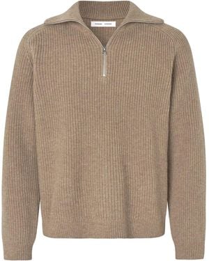 Samsøe & Samsøe Maglia Sarick Turtleneck Lead - Brown