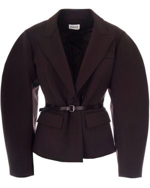 P.A.R.O.S.H. Double-Breasted Virgin Wool Blazer - Blue