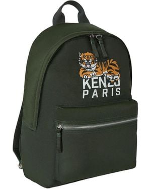 KENZO Zaino Happy Tiger Dark Khaki - Green
