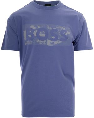 BOSS T-Shirt Logo Grafico Light Pastel - Blue
