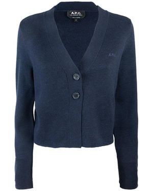 A.P.C. Anna Dark Cardigan - Blue