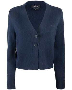 A.P.C. Cardigan Anna Dark - Blu