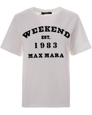 Weekend by Maxmara T-Shirt With Graphic Print - Gray