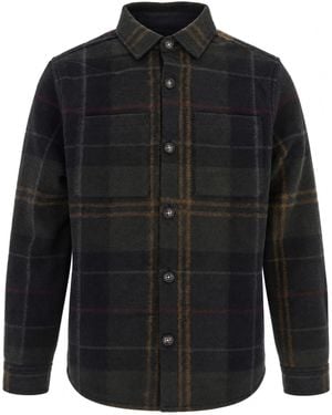 Barbour Overshirt Woodlane Shadow Classic Tartan - Black