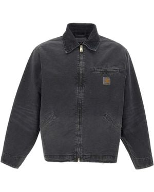 Carhartt Giubbino Og Detroit Destroy Wash - Blue