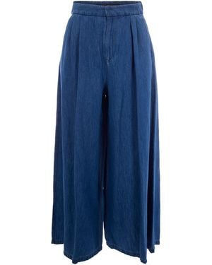 Max Mara Pantalone Denim Blu Notte - Blue