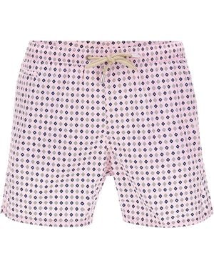 MC2 Saint Barth Costume Comfort Light Spring Geo Tie - Red