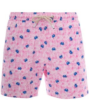 MC2 Saint Barth Costume Comfort Light Squidly Double Stripes - Rosa