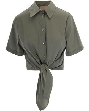 Liu Jo Shirt With Knot - Grey
