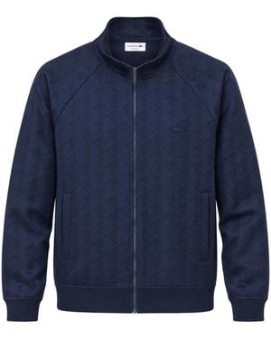 Lacoste Giacca Zip Jacquard - Blue