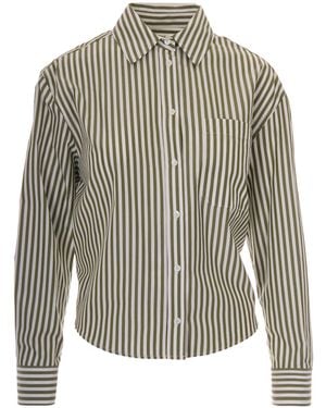 Weekend by Maxmara Camicia Panetto Riga Pari Pistacchio - Gray
