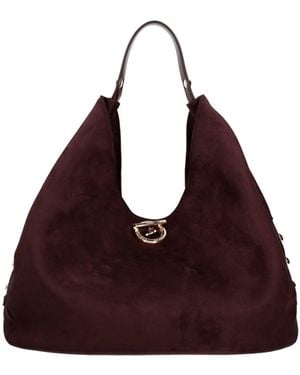 Liu Jo Borsa Hobo Borchie Aubergine - Brown