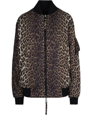 P.A.R.O.S.H. Animalier Print Reversible Bomber - Black
