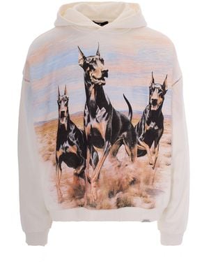 Represent Felpa Western Dobermans Flat - White