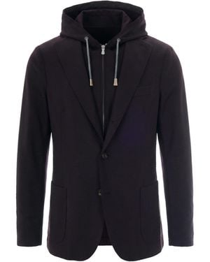 Eleventy Blazer Sovrapposto Bordeaux - Blue