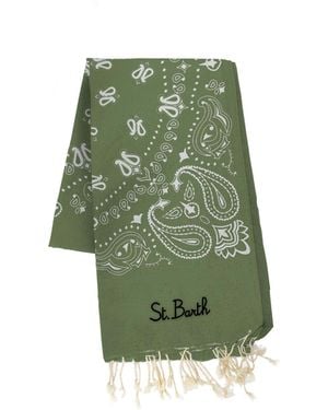 MC2 Saint Barth Telo Mare Foutas Bandana Verde - Green