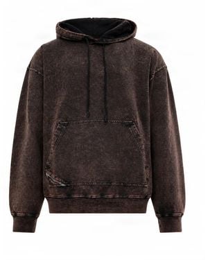 DIESEL Felpa Boxt Stone Washed Testa Di Moro - Gray