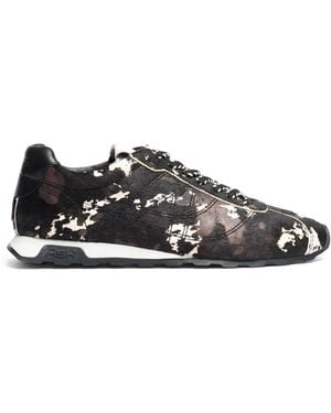 Ash Kill Bill Pony And Leather Sneakers - Black