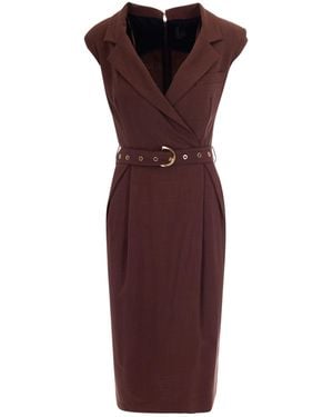 Pinko Amdine Frisottino Terra Dress - Red