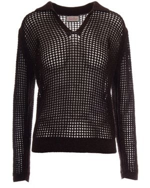 MC2 Saint Barth Polo Nassi Mesh Lurex - Black