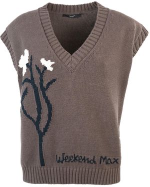 Weekend by Maxmara Gilet Crusca Marrone - Grey