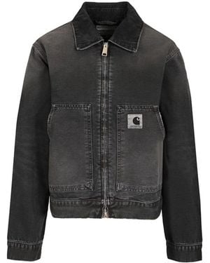 Carhartt Giubbino Og Arcan Destroy Wash - Black