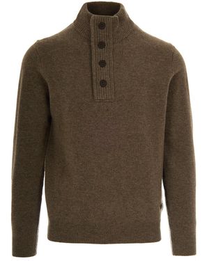 Barbour Maglione Essential Patch Dark Stone - Green