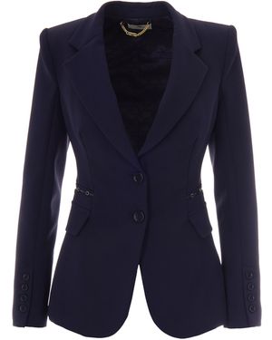 Elisabetta Franchi Blazer Monocromatico Blu Notte - Blue
