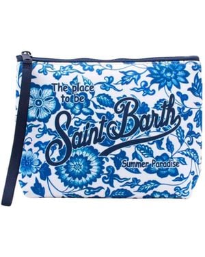 MC2 Saint Barth Pochette Aline Floreale Blu - Blue