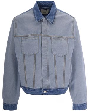 Arte' Giubbino Inside Out Denim Bleach - Blue