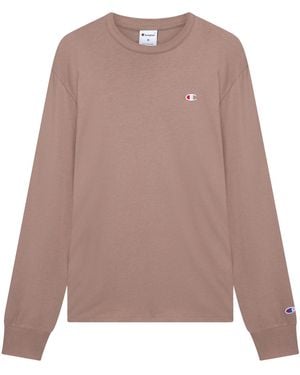 Champion T-Shirt Manica Lunga Dpu - Brown