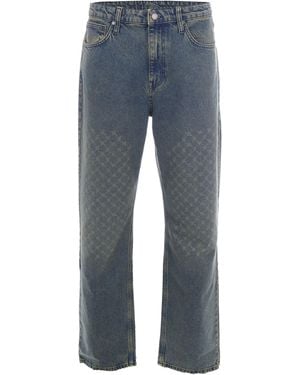 Daily Paper Jeans Faded Monogram Amba - Blue