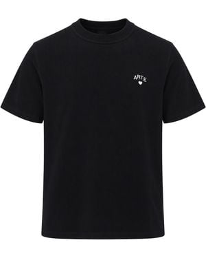 Arte' T-Shirt Heart Logo - Black