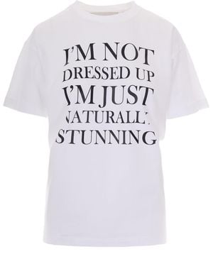 Elisabetta Franchi T-Shirt Stampa Oversize Bianca - White