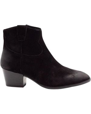 Ash Stivaletto Fame Suede Velours - Black
