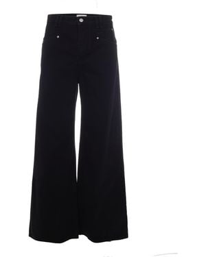 Isabel Marant Wide-Leg Faded Jeans With Concealed Closure - Blue