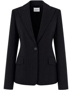 ANDAMANE Blazer Gessato Nero - Black