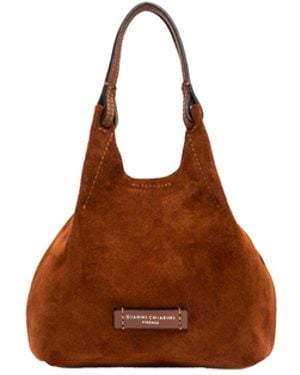 Gianni Chiarini Borsa Dua Suede Cognac - Brown