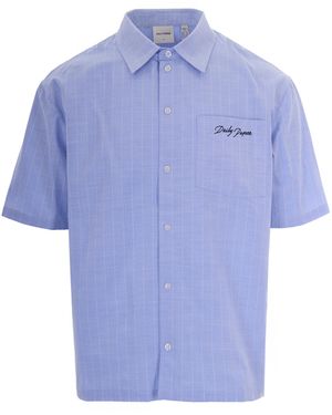 Daily Paper Camicia Stripe Script - Blue