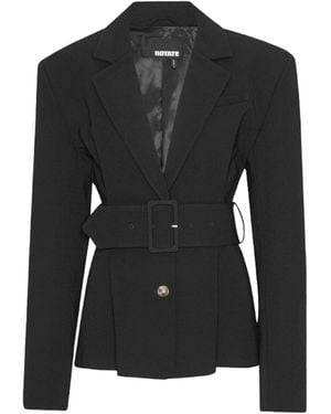 ROTATE BIRGER CHRISTENSEN Blazer Con Cintura - Nero