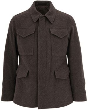 Eleventy Giacca Sahariana Moro - Black