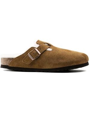 Birkenstock Ciabatta Boston Shearling - Marrone