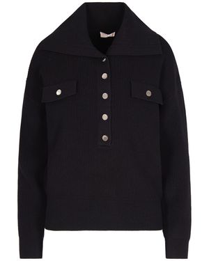 Liu Jo Maglia Con Maxi Collo Nera - Nero