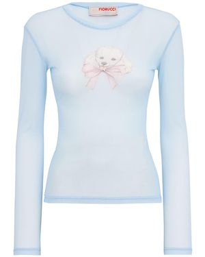 Fiorucci Top Poodle Tulle Light - Blue