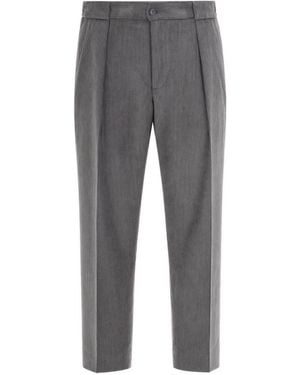 BRIGLIA Pantalone Sartoriale Velluto Grigio - Gray