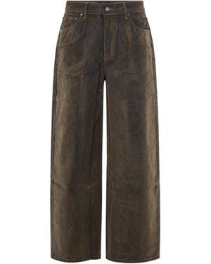Daily Paper Pantalone Velvet Shield Oversized - Brown
