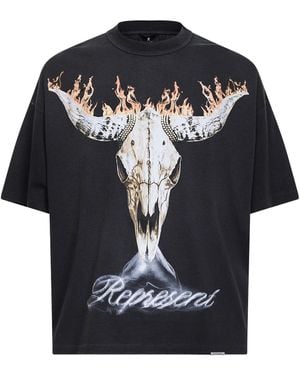 Represent T-Shirt British Cowboys Stained - Black