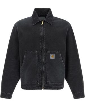 Carhartt Giubbino Og Arcan Destroy Wash - Black