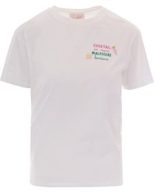 MC2 Saint Barth Graphic Crew Neck T-Shirt - White