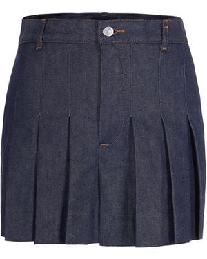 A.P.C. Flared Denim Skirt - Blue